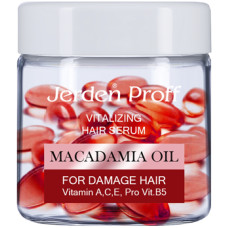 Регенеруюча сироватка для пошкодженого волосся в капсулах /Jerden Proff Vitalizing Hair Serum Macadamia Oil/